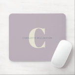 Simple Stylish Chic Monogram Name in Dusty Lilac マウスパッド<br><div class="desc">Simple Stylish Chic Monogram Name in Dusty Lilac Mouse Pad</div>