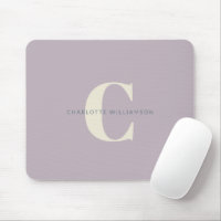 Simple Stylish Chic Monogram Name in Dusty Lilac