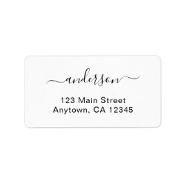 Simple Stylish Custom Printed Address Stickers ラベル