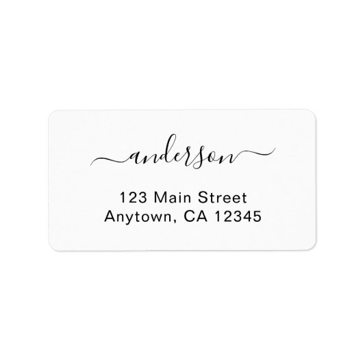 Simple Stylish Custom Printed Address Stickers ラベル (正面)