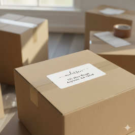 Simple Stylish Custom Printed Address Stickers ラベル