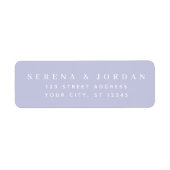 SIMPLE STYLISH CUSTOMIZED WEDDING LILAC ADDRESS ラベル (正面)