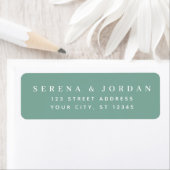 SIMPLE STYLISH CUSTOMIZED WEDDING TEAL ADDRESS ラベル (インサイチュ)
