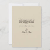 Simple Stylish Full Photo Wedding Save the Date セーブザデート (裏面)