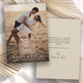 Simple Stylish Full Photo Wedding Save the Date セーブザデート