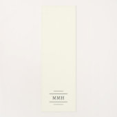Simple Stylish Ivory Monogram ヨガマット (正面)