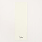 Simple Stylish Ivory Script Typography Custom Name ヨガマット (正面)