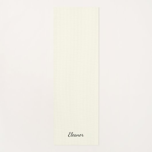 Simple Stylish Ivory Script Typography Custom Name ヨガマット (正面)