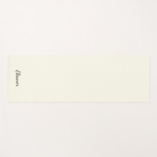 Simple Stylish Ivory Script Typography Custom Name ヨガマット (正面(横))