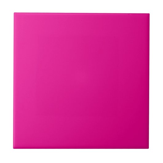 SIMPLE STYLISH MODERN BRIGHT HOT PINK タイル (正面)