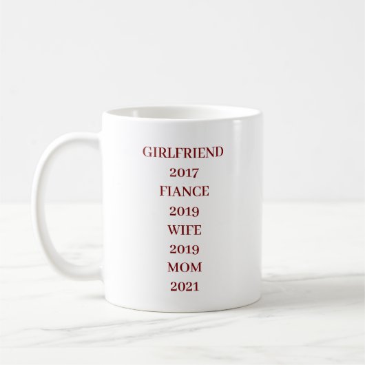 SIMPLE STYLISH MODERN CUSTOMIZED MOTHER'S DAY GIFT コーヒーマグカップ (左)