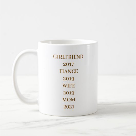 SIMPLE STYLISH MODERN CUSTOMIZED MOTHER'S DAY GIFT コーヒーマグカップ (左)
