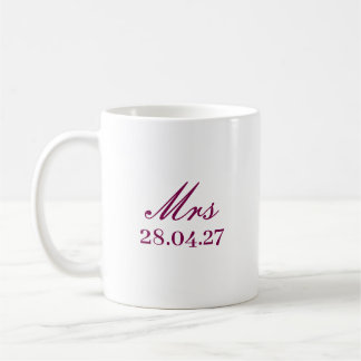 SIMPLE STYLISH MODERN CUSTOMIZED MRS MOTHER'S DAY  コーヒーマグカップ