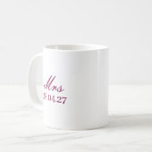 SIMPLE STYLISH MODERN CUSTOMIZED MRS MOTHER'S DAY  コーヒーマグカップ (正面左)