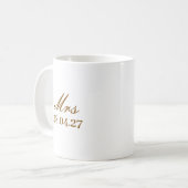 SIMPLE STYLISH MODERN CUSTOMIZED MRS MOTHER'S DAY  コーヒーマグカップ (正面左)