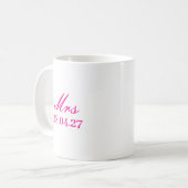 SIMPLE STYLISH MODERN CUSTOMIZED MRS MOTHER'S DAY  コーヒーマグカップ (正面左)