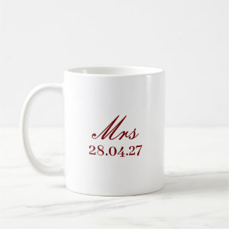 SIMPLE STYLISH MODERN CUSTOMIZED MRS MOTHER'S DAY  コーヒーマグカップ