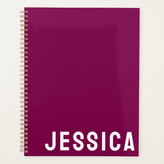 SIMPLE STYLISH MODERN CUSTOMIZED NAME DAILY プランナー手帳 (正面)