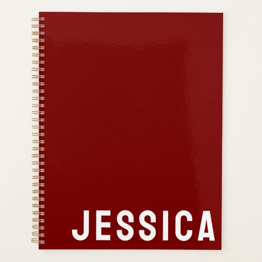 SIMPLE STYLISH MODERN CUSTOMIZED NAME DAILY プランナー手帳 (正面)