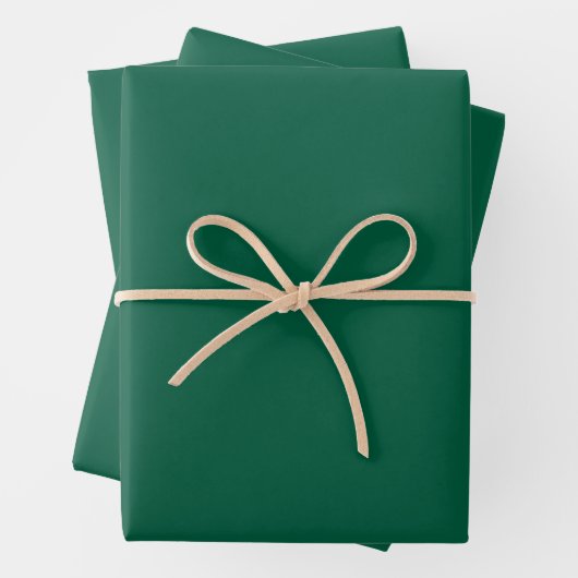 SIMPLE STYLISH MODERN DARK GREEN WEDDING  ラッピングペーパーシート (インサイチュ)