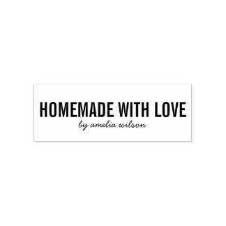 Simple Stylish Personalize Homemade with Love セルフインキングスタンプ