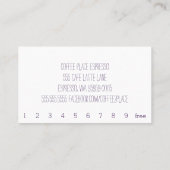 Simple Stymie Word Dark Loyalty Coffee Punch-Card ロイヤリティカード (裏面)