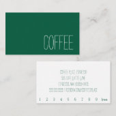 Simple Stymie Word Dark Loyalty Coffee Punch-Card ロイヤリティカード (正面/裏面)