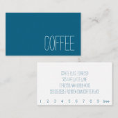 Simple Stymie Word Dark Loyalty Coffee Punch-Card ロイヤリティカード (正面/裏面)