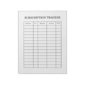 SIMPLE Subscription Tracker Notepad ノートパッド (回転)