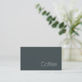 Simple Swiss Word Dark Loyalty Coffee Punch-Card ロイヤリティカード (スタンド正面)