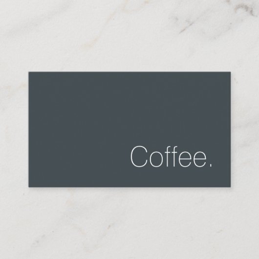 Simple Swiss Word Dark Loyalty Coffee Punch-Card ロイヤリティカード (正面)