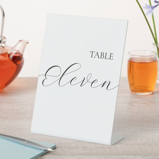 Simple Table Number Eleven  台座サイン (インサイチュ)