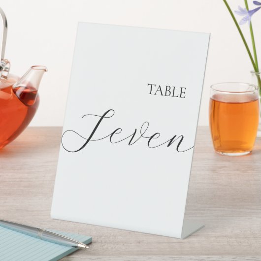 Simple Table Number Seven  台座サイン (インサイチュ)