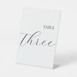 Simple Table Number Three  台座サイン