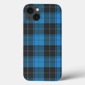 Simple tartan pattern in dark blue Case-Mate iPhoneケース (裏面)