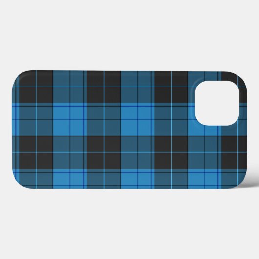 Simple tartan pattern in dark blue Case-Mate iPhoneケース (裏面 (横))