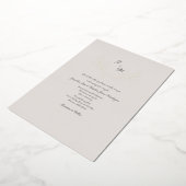 Simple Taupe & Gold エレガント Foil Foil Inv 箔招待状 (回転した状態)