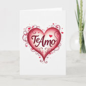 Simple Te Amo Heart Love Card カード (正面)