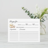 Simple Tea Party Themed Recipe Card (スタンド正面)