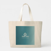 Simple Teal Behavioral Health Logo Welcome  ラージトートバッグ (裏面)