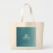 Simple Teal Behavioral Health Logo Welcome  ラージトートバッグ (正面)
