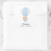 Simple Teddy Bear Blue Balloon スクエアシール (バッグ)
