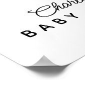 Simple Teddy Bear Blue Balloon ポスター (角)