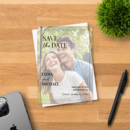 Simple Text Overlay Photo アクリル招待状