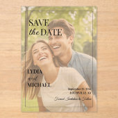 Simple Text Overlay Photo アクリル招待状 (正面)