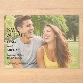 Simple Text Overlay Photo アクリル招待状 (正面)