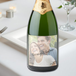 Simple Text Overlay Photo The Night Before スパークリングワインラベル