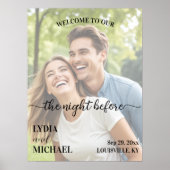 Simple Text Overlay Photo The Night Before ポスター (正面)