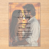 Simple Text Overlay Photo Wedding アクリル招待状 (正面)