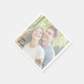 Simple Text Overlay Photo Wedding スタンダードカクテルナプキン (角)